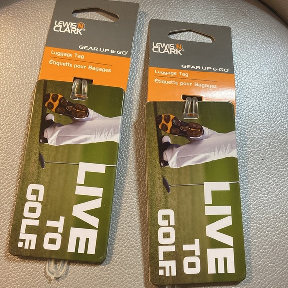 2 Lewis Clark gear up & go luggage tag “Live to Golf - Picture 4 of 7